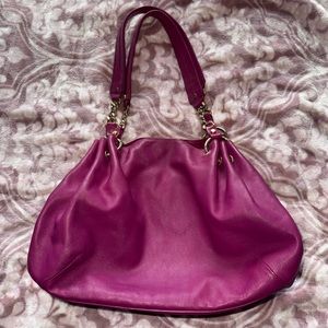 Vintage pink leather Juicy Couture hobo shoulder bag